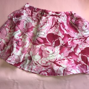 Gonna bimba fucsia con Rose Bianche e Rosa