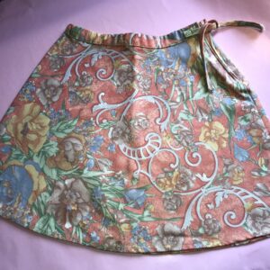 Gonna Bimba con Fiori in Fantasia Raso di Cotone