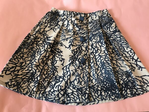 Gonna Adulti Beige con disegni Corallo Blu