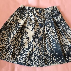 Gonna Adulti Beige con disegni Corallo Blu