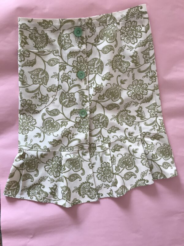 GONNA ADULTI BIANCO CON FANTASIA VERDE