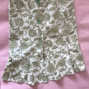 GONNA ADULTI BIANCO CON FANTASIA VERDE